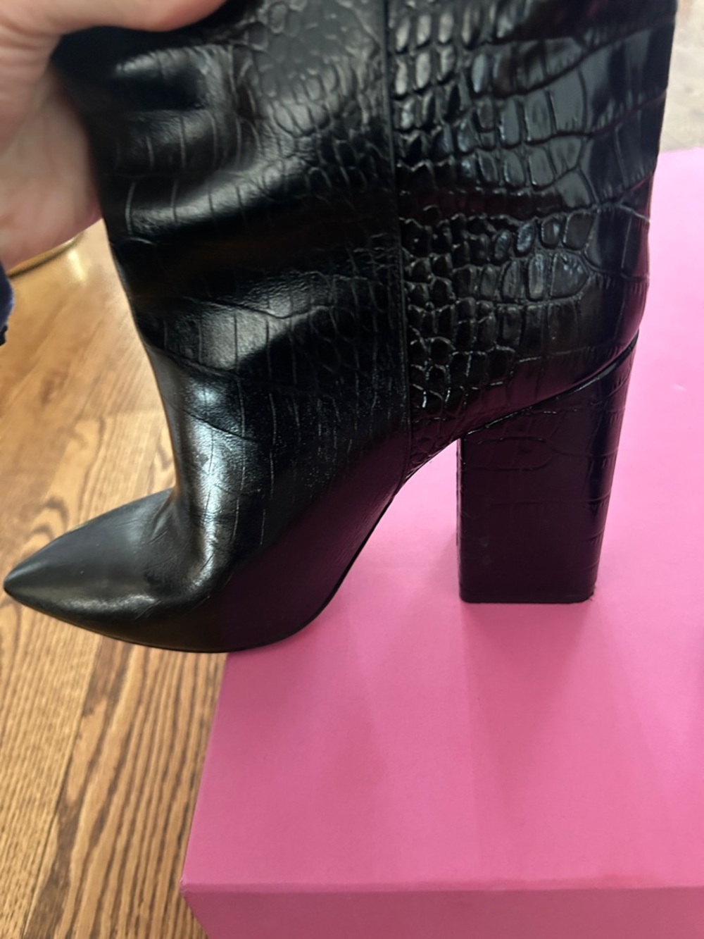 Paris Texas Embossed Croco Anja Boot - Black - Picture 9 of 15
